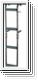 Folding ladder st. steel 4 steps, width 195mm, 90� crook