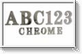 Solid brass letters 4cm chrome