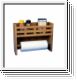 Teak spice & paper towel rack