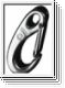 Carbine hook st. steel with eye and open arm