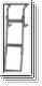Folding ladder st. steel 3 steps, width 195mm